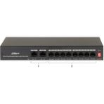 Dahua PFS3010-8ET-65, 8 Port, Megabit, Poe 65W, 2 Port Uplink, Yönetilemez, Masaüstü Switch - Beyaz