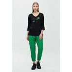 DAIDO Oversize V Yaka 3/4 Kol Kadın T-shirt - Minimalist Tasarım