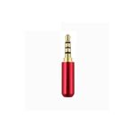 Daier 3.5mm Lehimli 4 Boğumlu Kulaklık Ve Mikrofon Jakı Kırmızı Renk