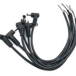 daier 6 Adet 5,5 mm x 2,5 mm 90 Derece Dik Açılı DC Güç Erkek Fiş Jakı Çıplak Tel Açık Uçlu Kablo CCTV DC Güç Kaynağı Kablo Onarımı için