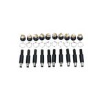 Daier Dc Şase 2.5mm Somunlu Ø12mm Dişi Ve Erkek Jak Fiş 10lu Takım Set