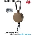 Daiichiseiko Carabiner Reel + Micro Case 2 Gözlü Dark Earth Aksesuar Askısı