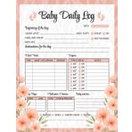 Daily Baby Tracking Log Notebook: Track Feeding Schedule, Sleep, Diapers, Growth & Doctor Visits | Perfect For First Time Parents & Nursing Moms