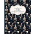 Daily Cashier Log Book (Canadian Edition) Dark Botanical, Pumpkin & Skeleton Motif: Cash Register & Float Balance Sheets | 400 Logs | Coin Roll Cheat Sheet