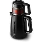 Daily Çay Makinesi - Otomatik Sıcak Tutma, 1.9L Su Isıtıcısı, 0.9L Cam Demlik, Hızlı Kaynatma 1700W, Kireç Filtresi, Kolay Dökme İçin Kabl