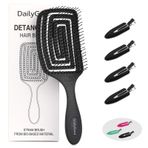 Daily Gard Dolaşık Açıcı Fırça, Kuru ve Islak Havalandırmalı Detangler Saç Fırçası, Kadın ve Erkek için, Profesyonel Kürek Kavisli Şekillendirici Saç Fırçası, Düz/Kıvırcık/Kalın/Uzun/Dalgalı/Hasarlı Saçlar için,
