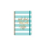 Daily Notes Muse A5 80 Yaprak Çizgili Yaldızlı Sert Kapak Spiralli Ivory Lastikli Not Defteri Good İdeas Start With Coffee