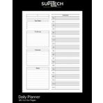 Daily Planner: 365 8.5" x 11" White Pages with Black Lines (Suplitech Office & School Essentials, Band 134)
