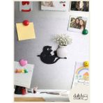 Dailyboo Creates Kedi Bıyığı Toplayıcı Magnet-Vazolu Buzdolabı Süs-2 Renkli Kedi Bıyığı Biriktirme Magnet - Siyah - Beyaz