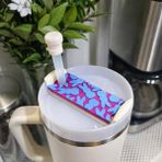 Dailyboo Creates Stanley Quencher Termos Aksesusarı-Termos Süsü-Tavşan Desenli - Mor - Mavi