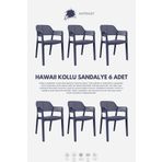 Daim Plastik Hawaii Kollu Bahçe Sandalyesi 6lı Set