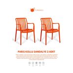 Daim Plastik PARİS | 2 ADET KOLLU LUX CAFE & RESTAURANT SANDALYESİ