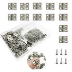 Daimay 50 adet mini katlanır menteşe katlanır arka Vintage bronz menteşe küçük menteşe bandı dolap onarım seti katlanır vuruş bağlantıları dolap çekmece takı - beyaz 10 x 8 mm