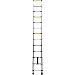 Daimer 3.8 Metre Alüminyum Teleskopik 13 Basamaklı Merdiven - Gümüş Gri