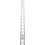 Daimer 6.2 Metre Alüminyum Teleskopik 16 Basamaklı Merdiven - Gümüş Gri