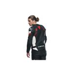 Dainese Avro 5 Korumalı Deri Motosiklet Montu Red Lawa Wht