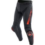 Dainese Superspeed Black Red Fluo Deri Pantolon - 52 - Renkli