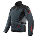 Dainese Tempest 3 Ebony Black Lava Red D-Dry Motosiklet Mont Su Geçirmez 4 Mevsim Erkek 50 Beden