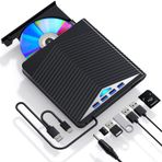 Dainty Harici CD Sürücü Taşınabilir Sürücü USB3.0 Taşınabilir Sürücü DVD/CD Okuyabilir Harici CD/DVD Sürücü DVD/CD ROM Rewriter Burner Writer, Yüksek Hızlı Veri Transferi
