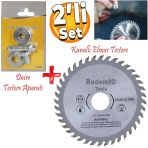 Daire Testere Bıçağı Ağaç Odun Ahşap Sunta Kesme Testeresi 115 Mm 40 Diş + Matkap Aparatı