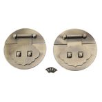 Dairesel Hasp Blokları, Hasp Blok Seti Retro Takı Kutuları Dekorasyon Dolapları (7 cm çap 2 set)
