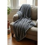 Daisy Çift Kişilik Soft Peluş Battaniye Yatak Örtüsü Sıcak Tutan Yumuşak 200X220 - Petrol - 200 x 220 cm