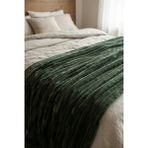 Daisy Çift Kişilik Soft Peluş Battaniye Yatak Örtüsü Sıcak Tutan Yumuşak 200X220 - Yeşil - 200 x 220 cm