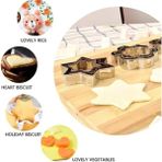 Daisy Home 12 Parça Paslanmaz Çelik Kurabiye Kalıbı Seti - 4 Farklı Şekil & 3 Boyut - Kalp, Yıldız, Çiçek ve Daire Şekilli Hamur Kesici Seti - Option-1 - 001-Renkli