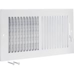 Daisy Home 12 x 6 Inç (Boşluk Açılışı) Duvar Veya Tavan Için Beyaz Havalandırma Kapağı, Iki Yönlü Havalandırma Kaydı, 13-3/4 Inç x 7-3/4 Inç (Genel Boyutlar), Katı Çelik Hvac Kapak, 61612 - 100 cm