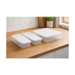 Daisy Home 3’lü Modüler Buzdolabı Saklama Kabı Seti Düzenleyici Organizer Kutu (Beyaz) - 0 Siyah - Option-1
