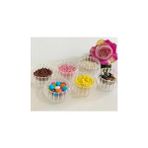 Daisy Home 6'lı Çift Cidarlı Cam Sosluk Reçellik Drajelik Lokumluk Mini Kase 6.1 x 4 cm - Option-1 - 0 - Siyah - 1 Adet