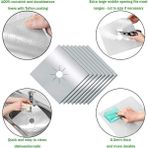 Daisy Home 8 Adet Gazlı Ocak Brülor Koruma Pedi, Yeniden Kullanılabilir Gazlı Ocak Üst Kapakları, Mutfak Için, Kesilebilir, Kolay Temizlenebilir, Boyut 27 * 27 cm (Gri) - Option-1