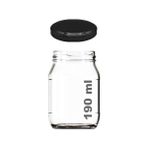 Daisy Home Afracam 190 ml Şeffaf Kavanoz 190 cc Konserve Metal Kapaklı Cam Kavanoz 6 Adet - 000-Siyah - 1 Adet - Option-1