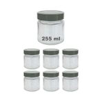 Daisy Home Afracam 255 ml Kavanoz Metal Derin Kapaklı 255 cc Şeffaf Reçel, Marmelat Cam Kavanoz Deep 6 Adet (Gümüş Kapak) - 000-Siyah - 1 Adet - Option-1