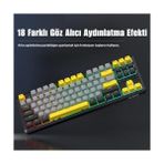 Daisy Home Ajazz K870T Pro Kablosuz Hot Swap Mekanik Oyun Klavyesi-Rgb - 10 Adet Switch, Tuş ve Switch Sökme Aparatı Hediyeli (K870T Pro Siyah - Blue Switch) - Option-1 - 001-Renkli