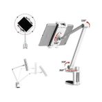 Daisy Home Alüminyum Uzun Kollu Tablet Standı, /ipad/ipad Mini/ipad Pro 12,9 Inç Herhangi Bir Telefon/tablet 4-13 Inç, 360° Dönebilen Braketli Kızak Ev, Ofis, Mutfak ve Yatak Için - Siyah - Option-1 - 001-Renkli
