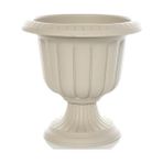 Daisy Home Ayaklı Plastik Saksı, Beyaz, Deliksiz, 3,4 Litre, Uv Dayanıklı, Balkon ve Bahçe Için