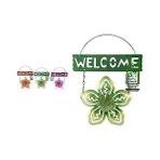 Daisy Home Balkon ve Bahçe Hoşgeldiniz Tabelası Yeşil Çiçek - 0,6 x 19 x 29 cm - 00 Beyaz