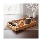 Daisy Home Bambu Dikdörtgen Sunum Tepsi, Bambu Sofra Tepsisi, Çay Tesisi (35CMX25CMX6CM) - Kestane Akaju - Option-1