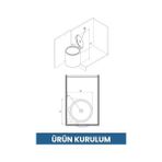 Daisy Home Banyo, Mutfak Dolap Içi 11 Litre Metal Çöp Kovası – Krom, Tüm Dolaplara Uyumlu Tezgah Altı Çöp Kovası - 000-Siyah - Option-1