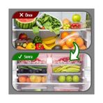 Daisy Home Buzdolabı Saklama Kabı, Kendinden Kapaklı Derin Dondurucu Kabı, Buzluk Kutusu, Dolap Organizeri, Mutfak Düzenleyici, Bpa Free (10, Şeffaf, 2000 Ml) - 0 Siyah - Option-1