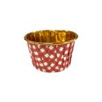 Daisy Home Dolphin Muffin Kek Kapsülü Kare Desenli Kırmızı-Altın 25LI - Option-1 - 001-Renkli