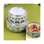 Daisy Home Emaylab Selge 3' Lü Emaye Tombul Saklama Kabı Takımı-6 Parça - 1/100 Toz Ceviz