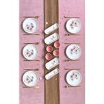 Daisy Home Erbaşlar Açelya Lüx Rölyefli 14 Parça 6 Kişilik Kahvaltı Takımı Seti Pembe - Option-1