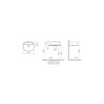 Daisy Home Geo 7428B083-0001 Oval Çanak Lavabo 55 Cm, Mat Siyah