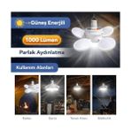 Daisy Home Güneş Enerjili Katlanabilir LED Kamp Lambası, 4 Panelli Süper Parlak Taşınabilir Aydınlatma, USB Şarjlı, Askılı Tavan Feneri, Elektrik Kesintisi, Karavan ve Kullanım - Ahşap - Option-1 - 0 - 3 Yaş