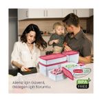 Daisy Home Hobby Life Alaska 6’lı Derin Dondurucu Saklama Kabı Seti – Hızlı Dondurma Için Uygun, Sızdırmaz Kapak ve -20°c’ye Dayanıklı (Vişne) - 0 Siyah - Option-1
