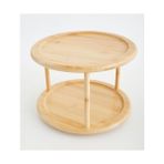 Daisy Home Janset Bambu Iki Katlı Dönen Sunumluk,baharat Standı,kurabiye Standı,sunum Tabağı - Option-1 - 51R-Turuncu