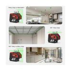 Daisy Home KBL32GTP Profesyonel Li-Ion Yatay 360° ve Dikey Otomatik Hizalamalı Yeşil Nokta Şakül ve Yeşil Çapraz Çizgi Lazer Distomat + - Gri