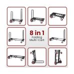 Daisy Home Kompakt Katlanır Ayarlanabilir Ekipman Arabası - Ağır Hizmet Tipi 8'i 1 Arada Dönüştürülebilir El Arabası/dolly/platform Arabası R-Trac Tekerlekler - 25 "ila 40" E Kadar Genişletilebilir - - Option-1